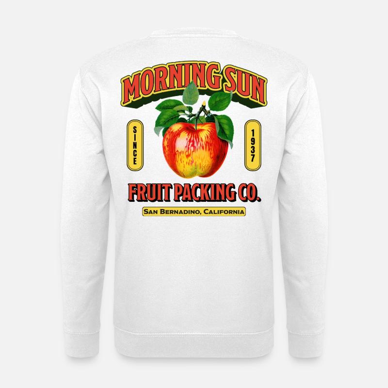 Étiquette de fruit du soleil du matin - Sweat-shirt Unisexe - blanc