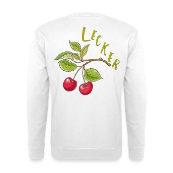 Kirschen  - Unisex Pullover - Weiß - Hinten