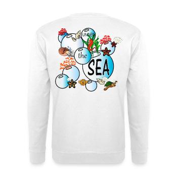 Under the sea - Unisex Pullover - Weiß - Hinten