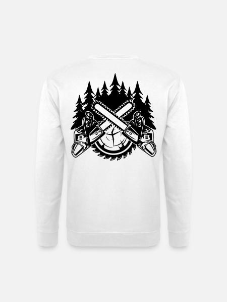 Tronçonneuses - Sweat-shirt Unisexe - blanc
