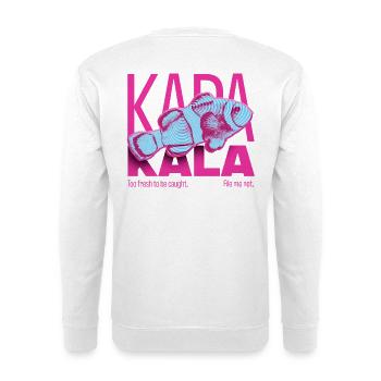 Vollständige Kunst KapaKala Fischdesign - Unisex Pullover - Weiß - Hinten - Michal (187cm)