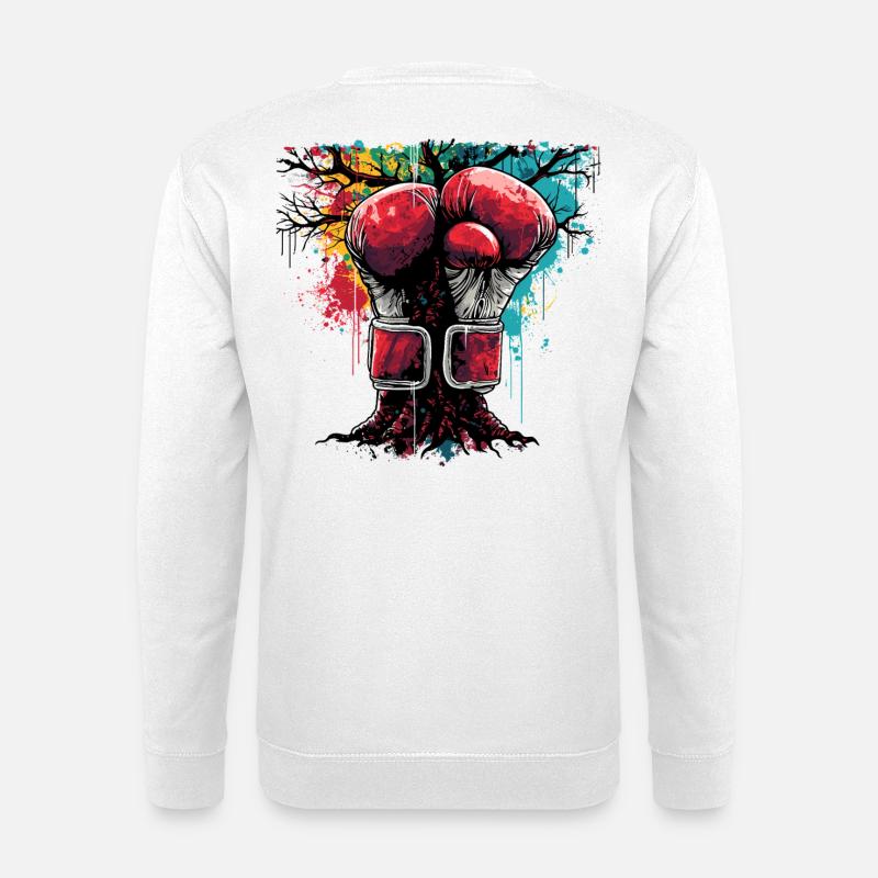 Boxing gloves boxing champion tree - Unisex Sweatshirt - white
