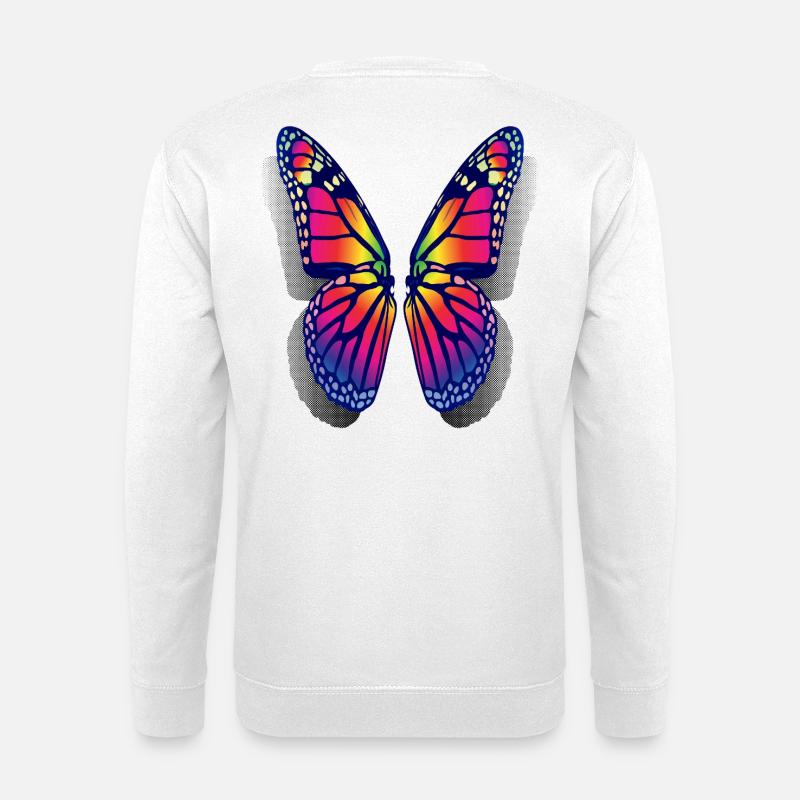 Rainbow Butterfly Wings - Unisex Sweatshirt - white