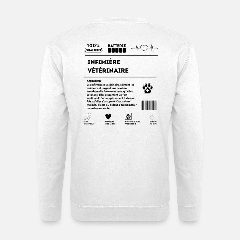 ASV_chien_chat_-1- - Unisex Sweatshirt - white