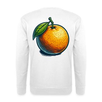 Vintage Orange illustriert - Unisex Pullover - Weiß - Hinten