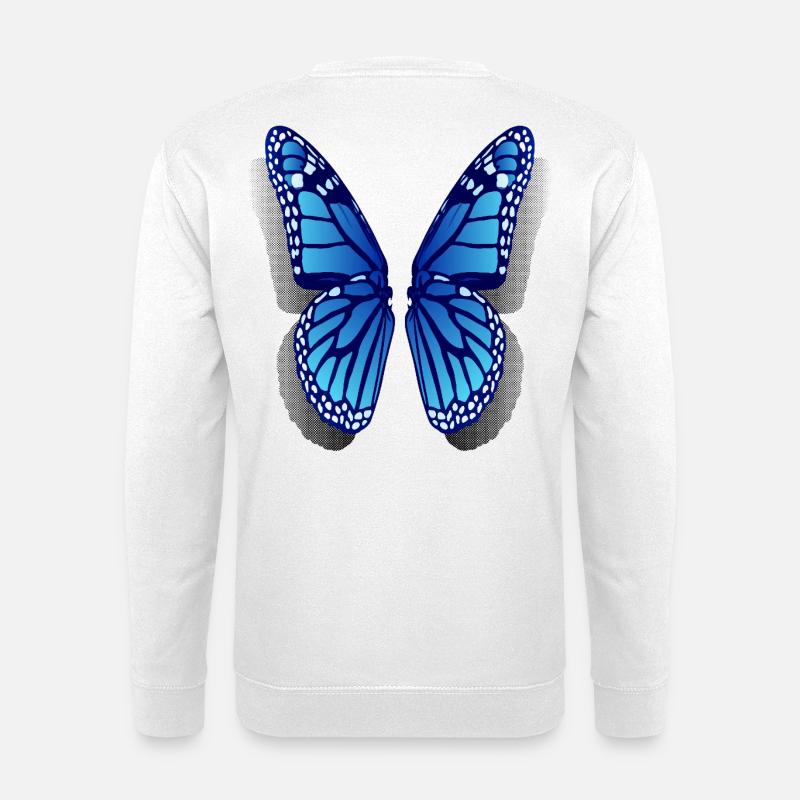 Flügel des Monarchfalters - Unisex Pullover - Weiß