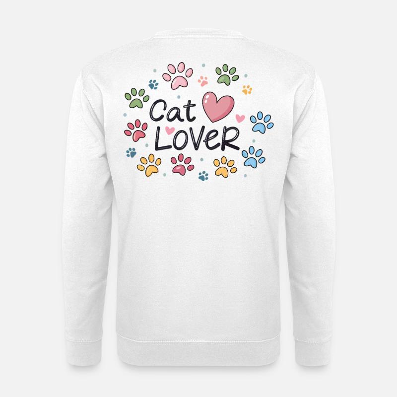 Bunte Katzenliebe - Unisex Pullover - Weiß