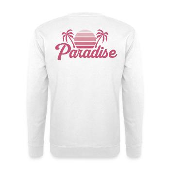 Tropical Sunset Silhouette - Unisex Sweatshirt - white - Back