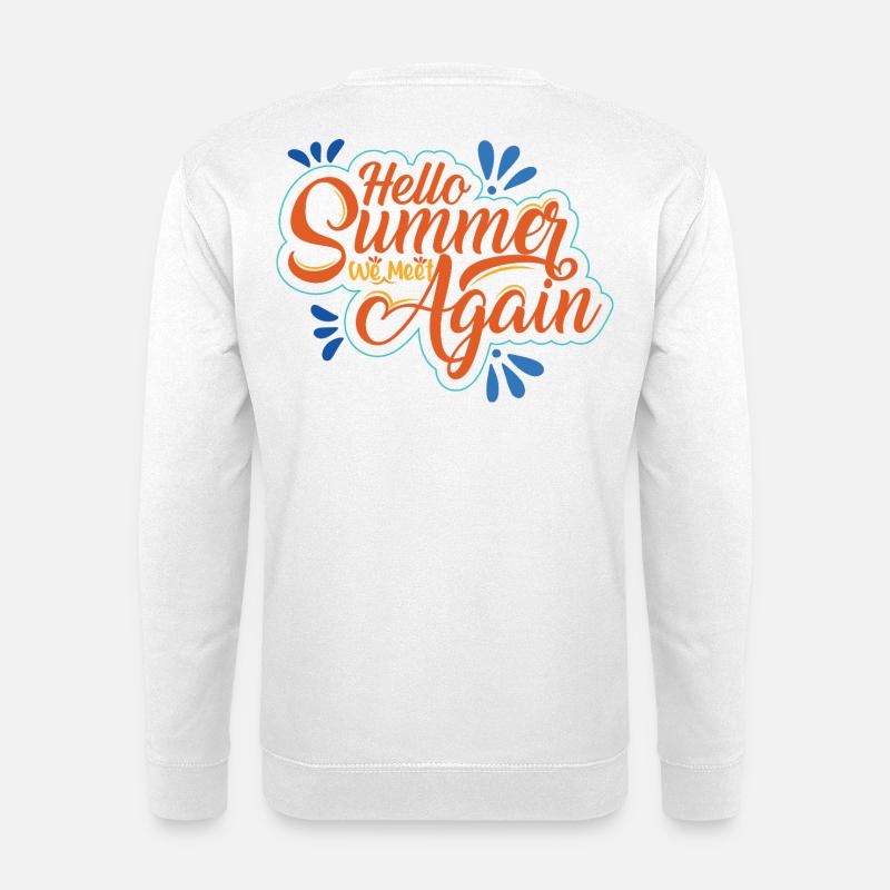 Summer inscription with cheerfulness - Unisex Sweatshirt - white
