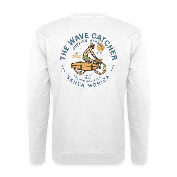 Design von Surfer in Santa Monica - Unisex Pullover - Weiß - Hinten