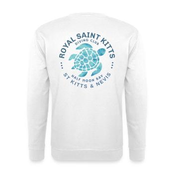 Tortue de plongée ROYAL SAINT KITTS - Sweat-shirt Unisexe - blanc - Dos