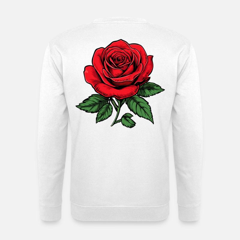 Rose  - Unisex Pullover - Weiß
