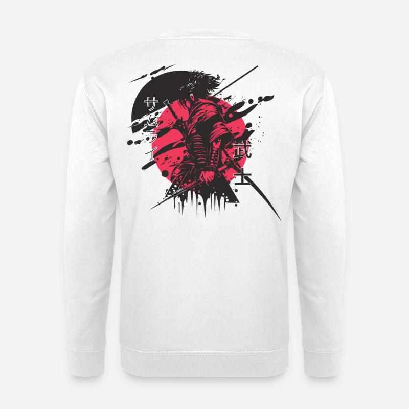 Elephant Samurai Neon Print - Unisex Sweatshirt - white