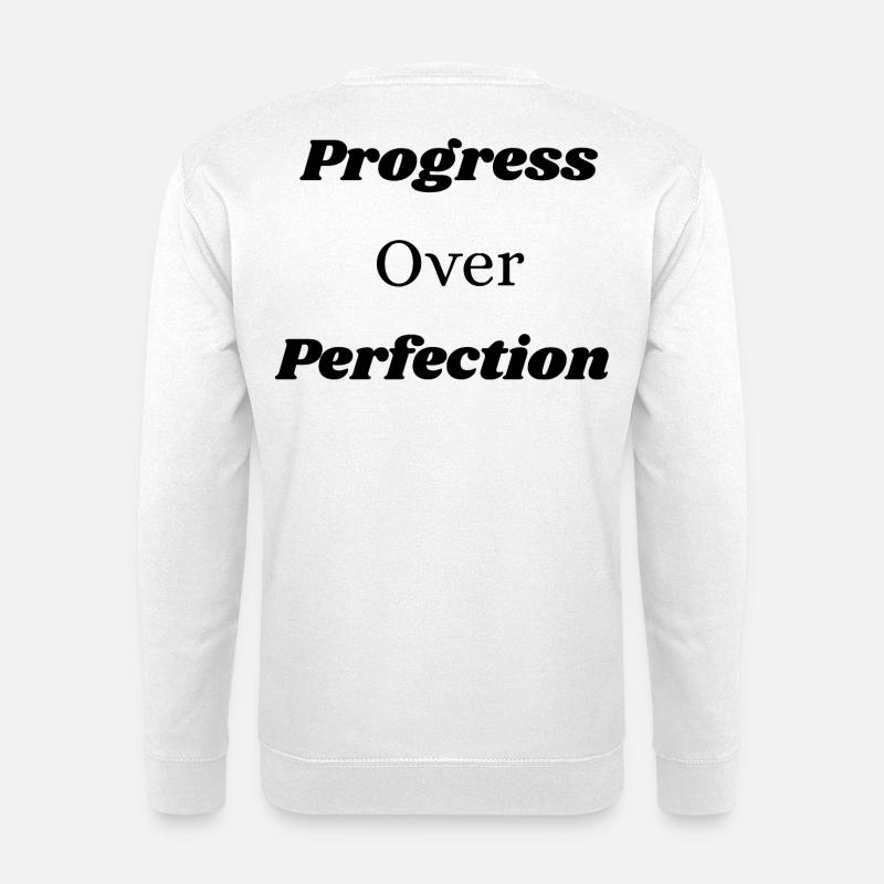 Progress Over Perfection l LateNightGrind - Unisex Sweatshirt - white