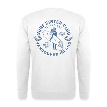 Surf sister club Île Vancouver - Sweat-shirt Unisexe - blanc - Dos