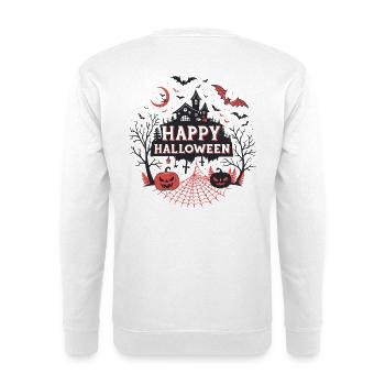Dunkle Nacht Halloween Schloss - Unisex Pullover - Weiß - Hinten