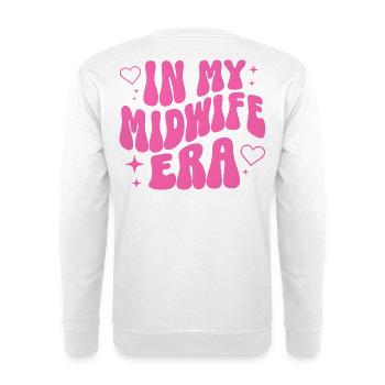 Sage-femme Cadeau de naissance Bébé sage-femme - Sweat-shirt Unisexe - blanc - Dos
