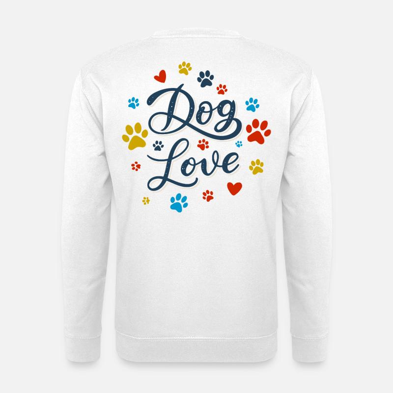 Amour des Chiens Script - Sweat-shirt Unisexe - blanc