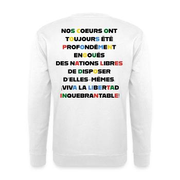 VIVE LA LIBERTÉ - Sweat-shirt Unisexe - blanc - Dos