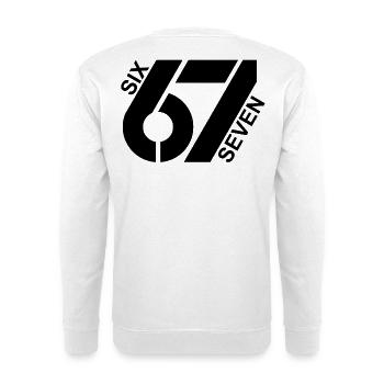 Six Seven 67 Youth Word Meme Design - Unisex Sweatshirt - white - Back