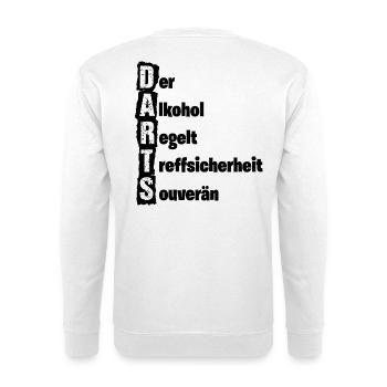 Fléchettes, fléchettes, règles de l’alcool - Sweat-shirt Unisexe - blanc - Dos