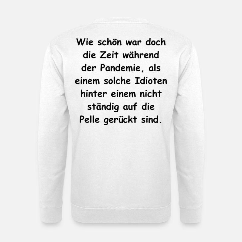 Abstand bitte! - Unisex Pullover - Weiß