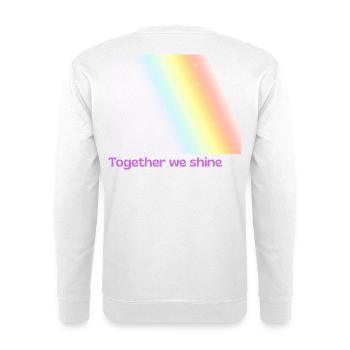 Pride / CSD / LGBTQ+ Design "together we shine" - Unisex Sweatshirt - white - Back
