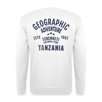 Tanzania Serengeti Geographical Adventure - Unisex Sweatshirt - white - Back