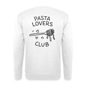 Pasta Lovers Club Minimal Food Statement - Unisex Pullover - Weiß - Hinten