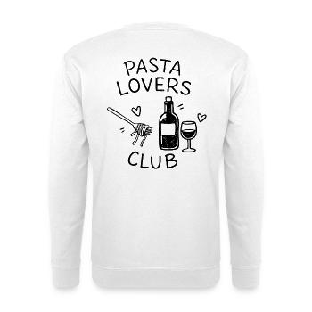 Pasta Lovers Club Food Statement Doodle - Unisex Sweatshirt - white - Back