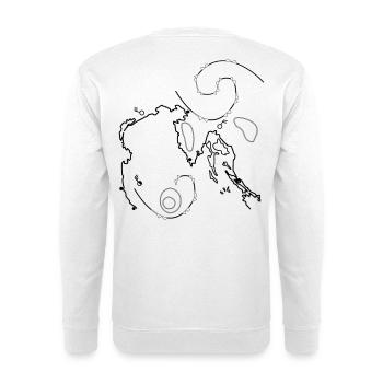 Seekarte Wetterkarte Landkarte Wasserstraße Tonnen - Unisex Pullover - Weiß - Hinten