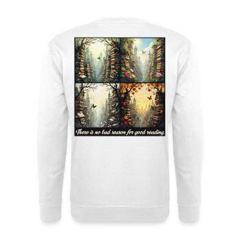 Les Quatre Saisons dans la Cité des Livres - Sweat-shirt Unisexe - blanc - Dos