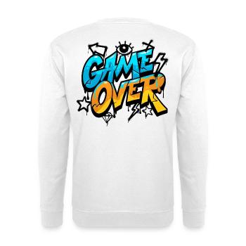 Game Over Graffiti Neon Gradient - Unisex Sweatshirt - white - Back