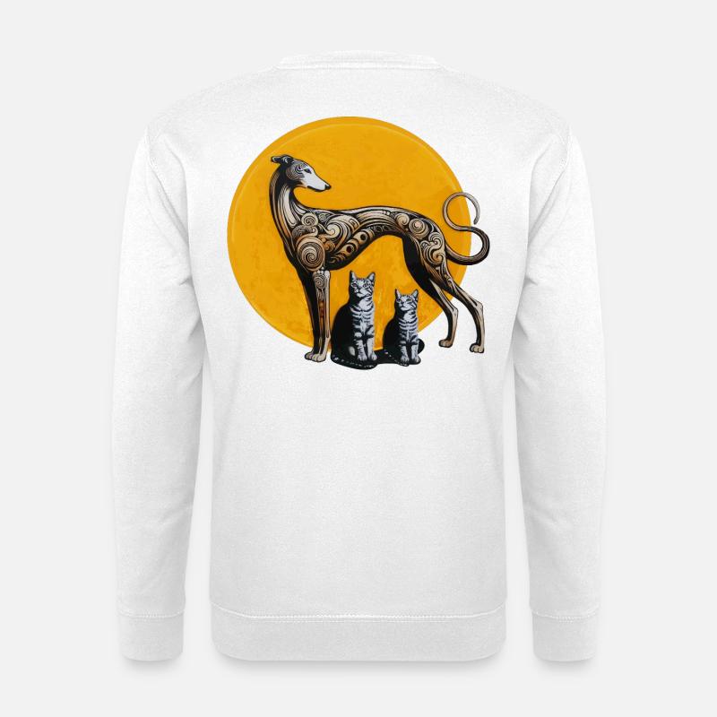 Galgo & Katzen StreetArt - Rough - Unisex Pullover - Weiß