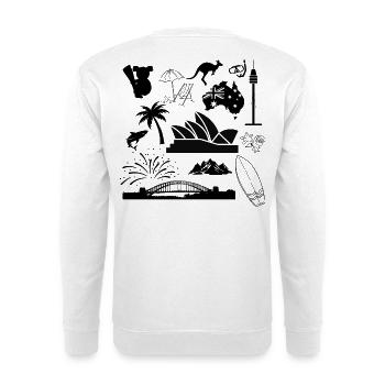 Sydney in symbols - Unisex Pullover - Weiß - Hinten