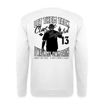 Motards – Let Them Talk – Biker Design - Sweat-shirt Unisexe - blanc - Dos