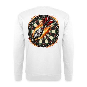 Flame arrow meets dartboard - Unisex Sweatshirt - white - Back
