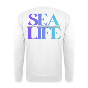 Sea Life Gradient Font Design - Unisex Sweatshirt - white - Back