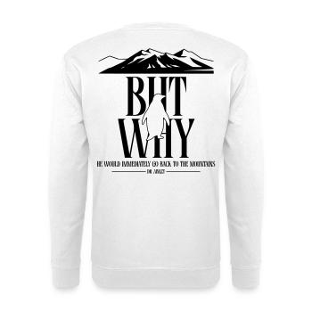 But Why Penguin Meme Minimalist Art - Unisex Sweatshirt - white - Back