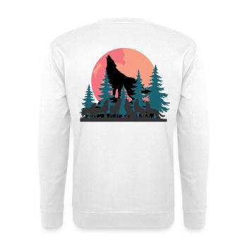 Sigura Design Wolf - Unisex Pullover - Weiß - Hinten