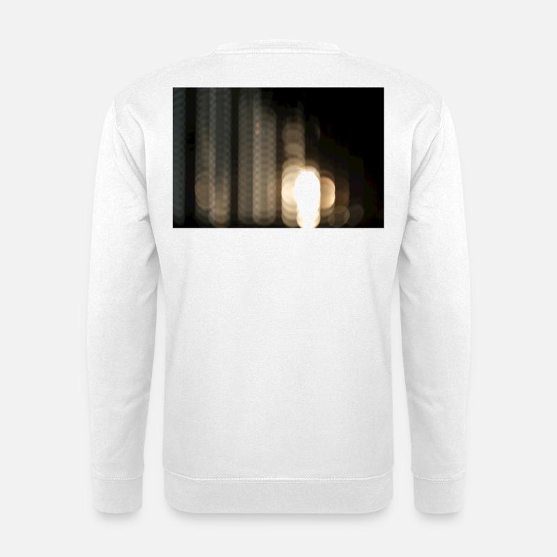 Helles, abstraktes Nachtbokeh - Unisex Pullover - Weiß