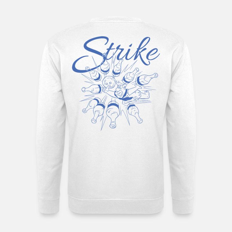 Pierrafeu Bowling Strike Avec Fred - Sweat-shirt Unisexe - blanc
