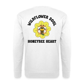 Âme de Fleurs sauvages – Diction du Cœur d’abeille - Sweat-shirt Unisexe - blanc - Dos