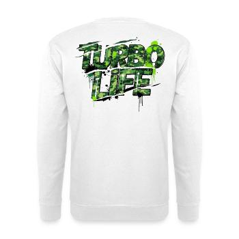 Turbo Life Camouflage Motif for Men and Screw - Unisex Sweatshirt - white - Back