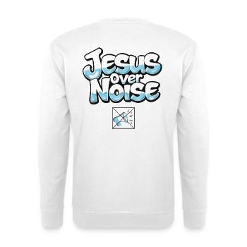 Jésus sur le bruit Typographie audacieuse - Sweat-shirt Unisexe - blanc - Dos