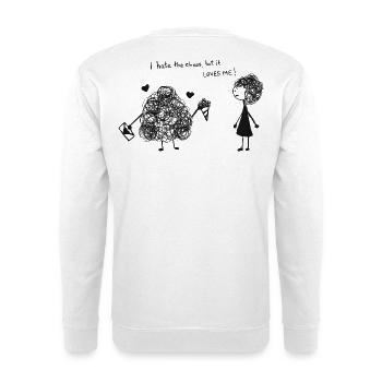 Je déteste le chaos mais il m’aime - Sweat-shirt Unisexe - blanc - Dos