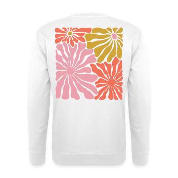 Spring Blossoms Pop Art Pattern - Unisex Sweatshirt - white - Back