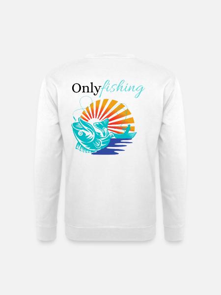 Sunrise Teal Fish at Dawn - Unisex Sweatshirt - white
