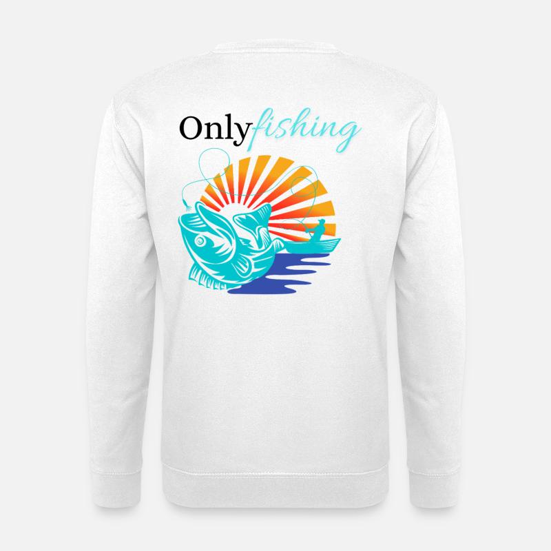 Sunrise Teal Fish at Dawn - Unisex Sweatshirt - white