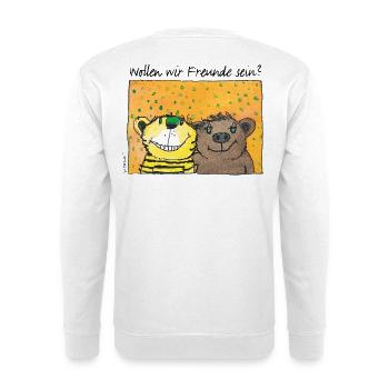 Janosch Want To Be Friends With Tiger & Bear - Unisex Sweatshirt - white - Back